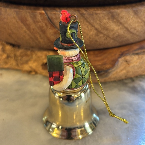 Jim Shore Snowman Bell Ornament - Picture 2 of 5